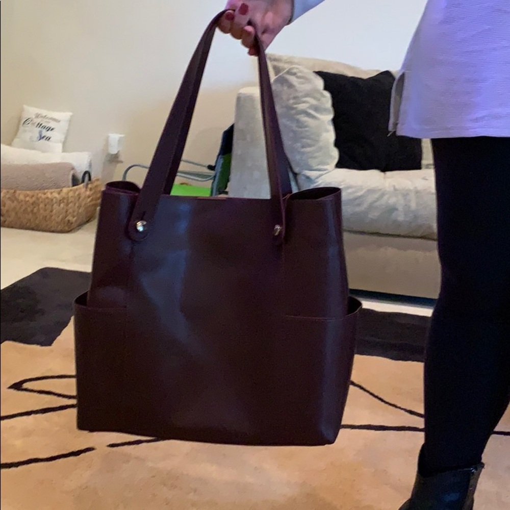 Zara burgundy shoulder bag